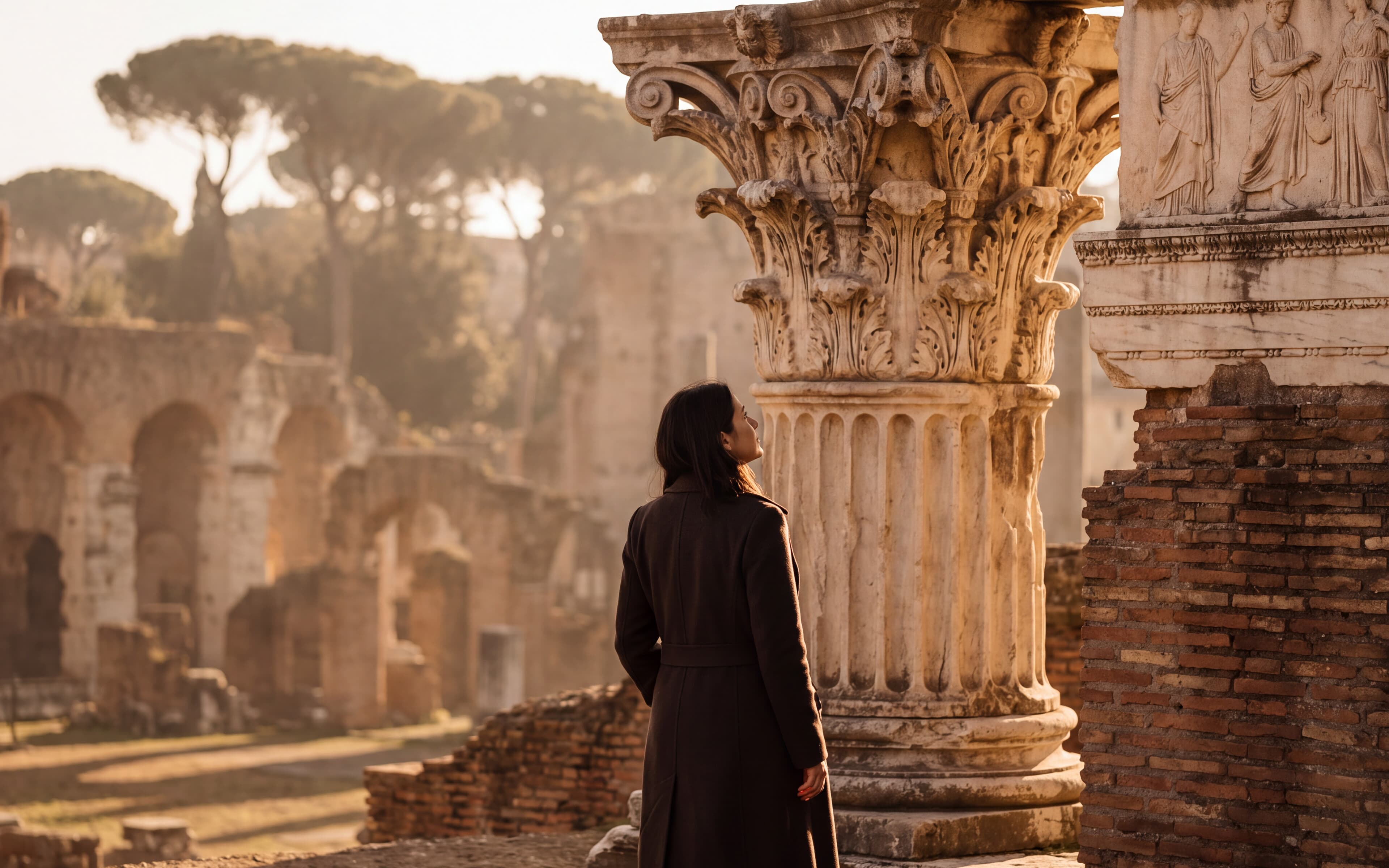 An Eterno Tours guide with a small group in the streets of Rome